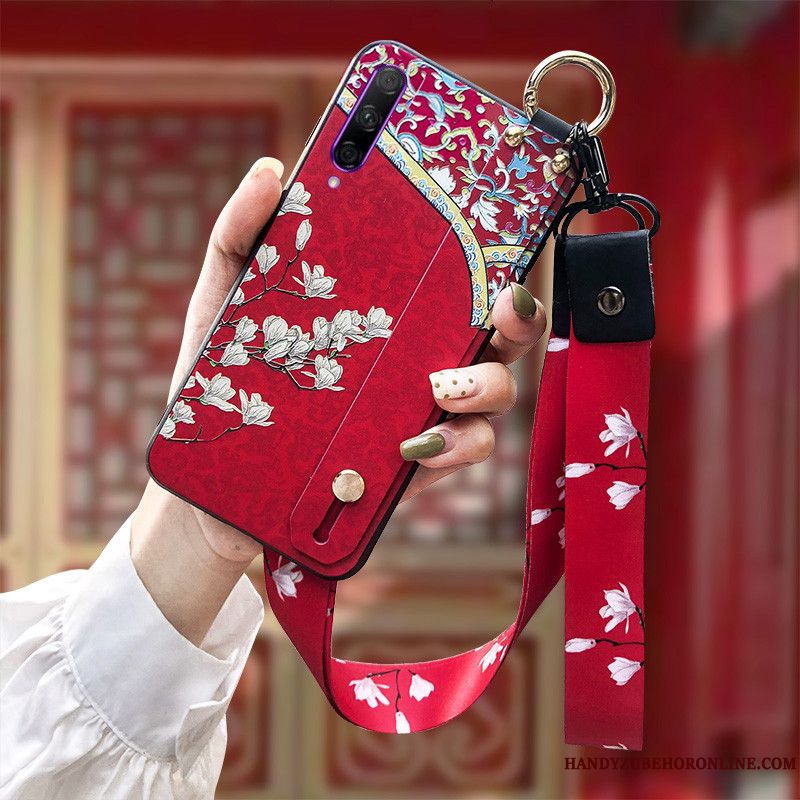 Skal Honor 9x Pro Mjuk Kinesisk Stiltelefon, Fodral Honor 9x Pro Silikon Fallskydd Röd