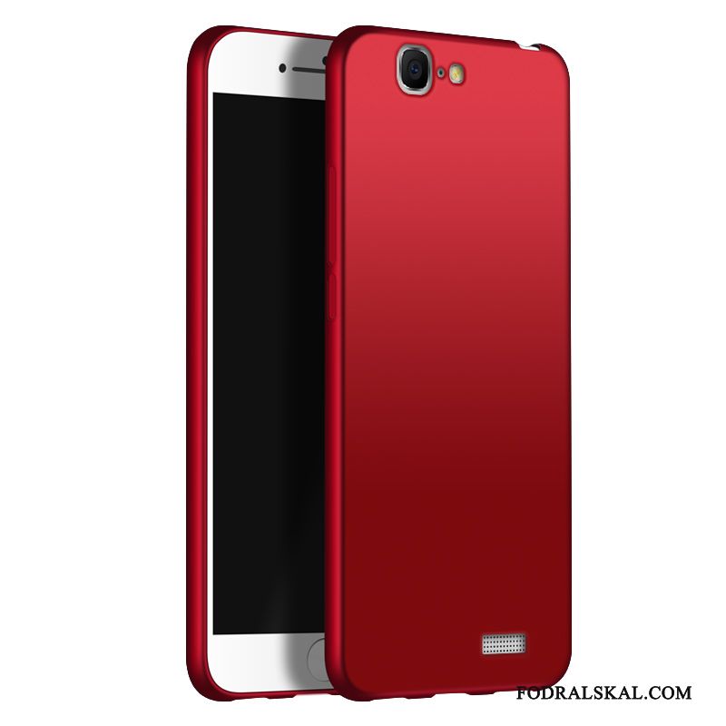Skal Huawei Ascend G7 Mjuk Röd Nubuck, Fodral Huawei Ascend G7 Silikon Fallskydd Enkel