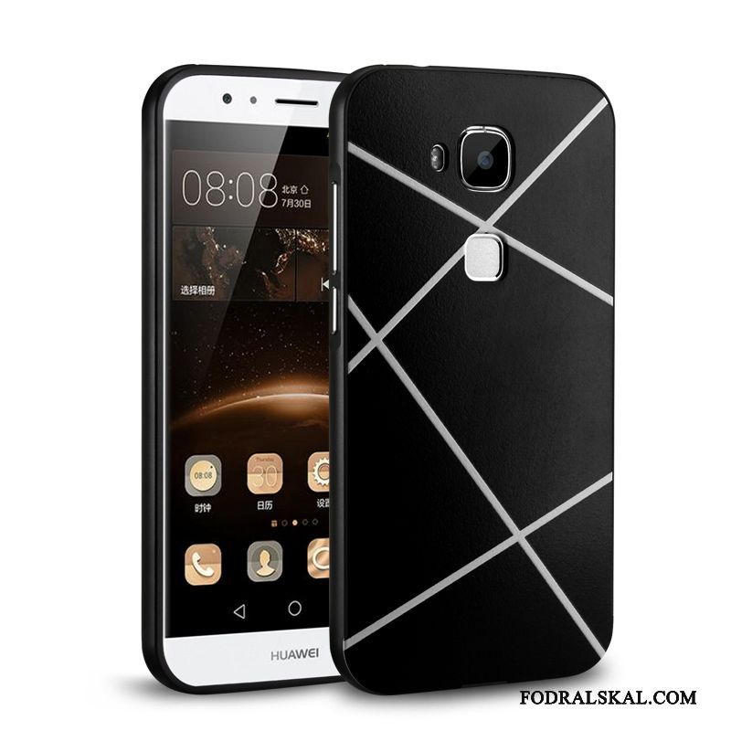 Skal Huawei G7 Plus Metall Svart Bakre Omslag, Fodral Huawei G7 Plus Telefon Frame