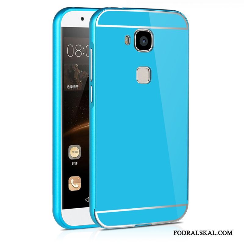 Skal Huawei G7 Plus Metall Telefon Hård, Fodral Huawei G7 Plus Skydd Blå Frame