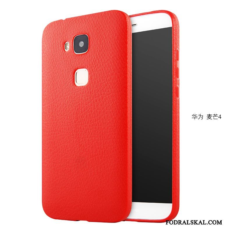 Skal Huawei G7 Plus Mjuk Röd Fallskydd, Fodral Huawei G7 Plus Silikon Transparenttelefon