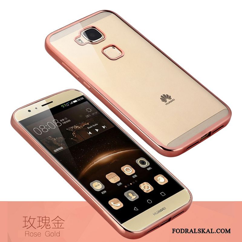 Skal Huawei G7 Plus Silikon Telefon Transparent, Fodral Huawei G7 Plus Skydd Rosa Hängsmycken
