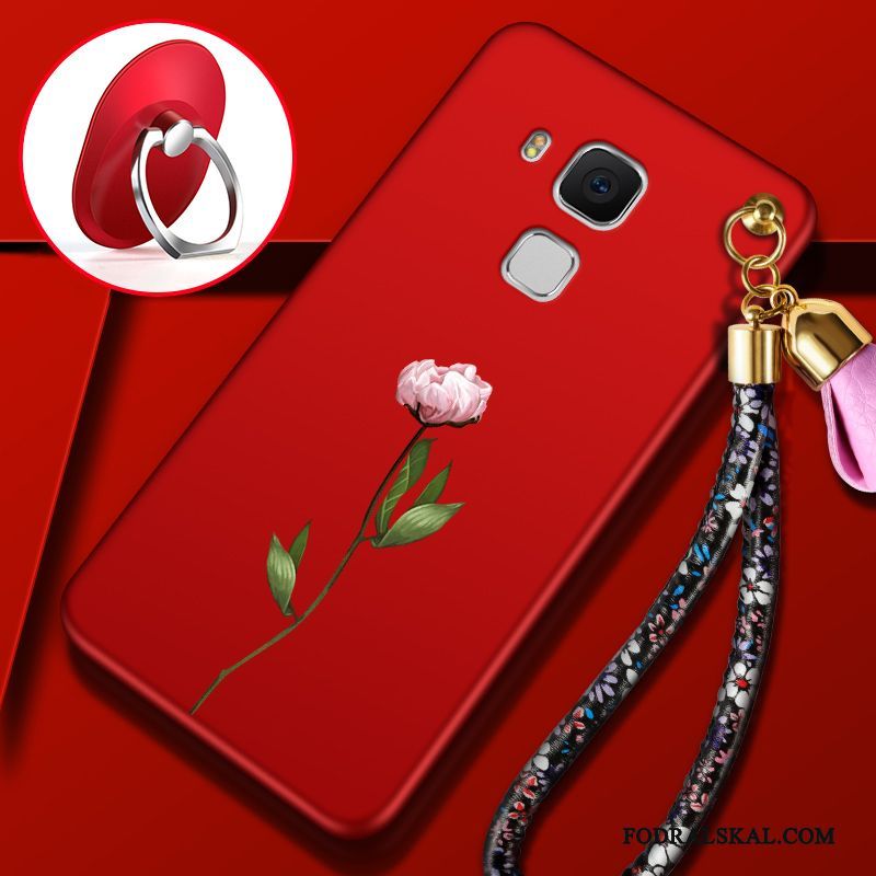 Skal Huawei G9 Plus Mjuk Nubuck Fallskydd, Fodral Huawei G9 Plus Kreativa Telefon Röd