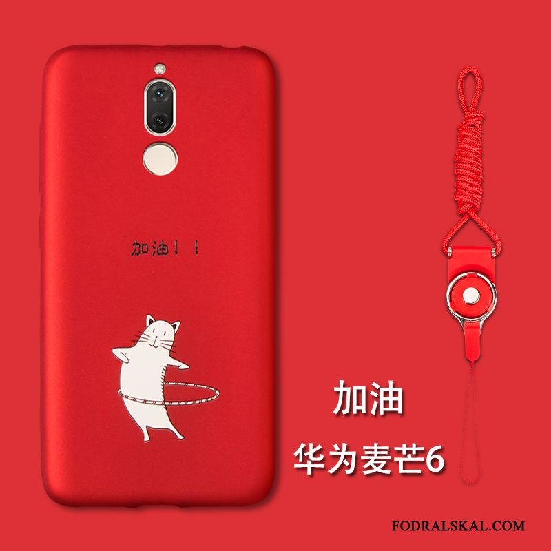 Skal Huawei Mate 10 Lite Mjuk Personlighet Trend, Fodral Huawei Mate 10 Lite Silikon Fallskydd Röd