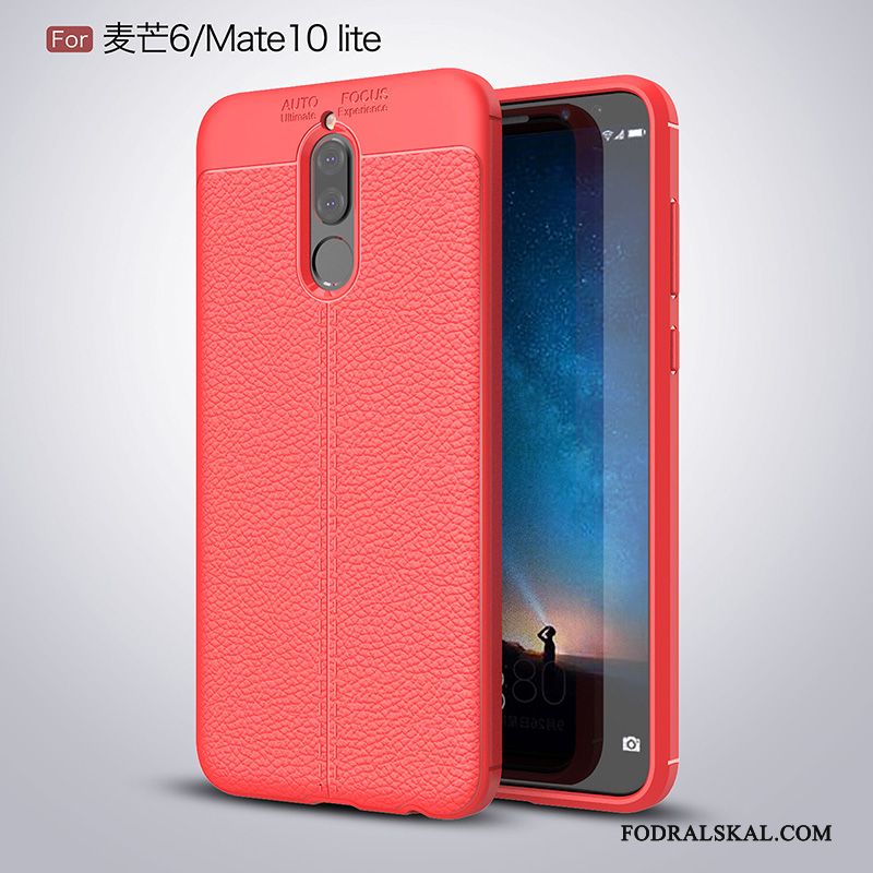 Skal Huawei Mate 10 Lite Silikon Fallskydd Röd, Fodral Huawei Mate 10 Lite Mjuk Telefon