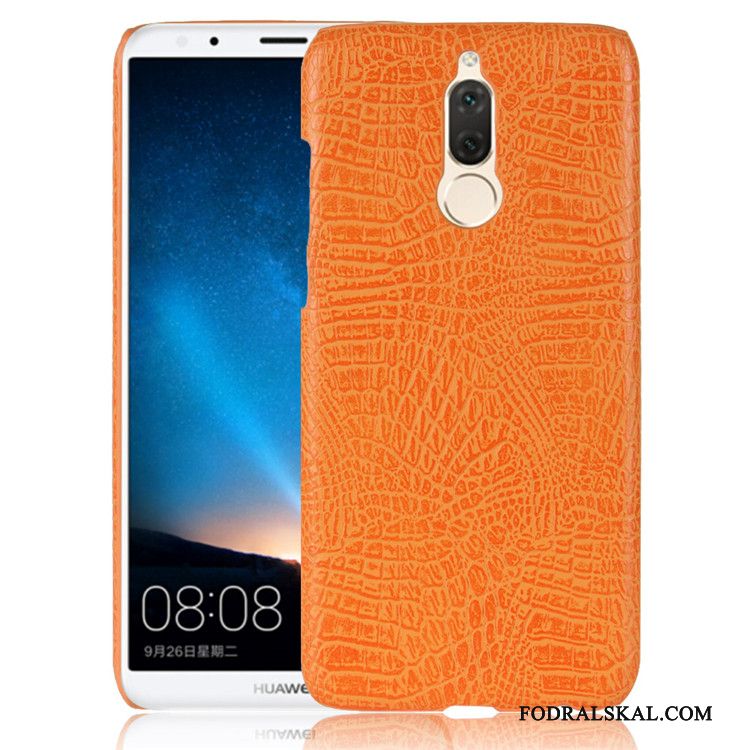 Skal Huawei Mate 10 Lite Skydd Mönster Orange, Fodral Huawei Mate 10 Lite Läder Fallskydd Hård