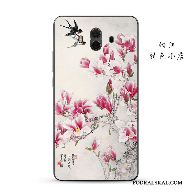 Skal Huawei Mate 10 Mjuk Fallskydd Rosa, Fodral Huawei Mate 10 Retro Kinesisk Stiltelefon