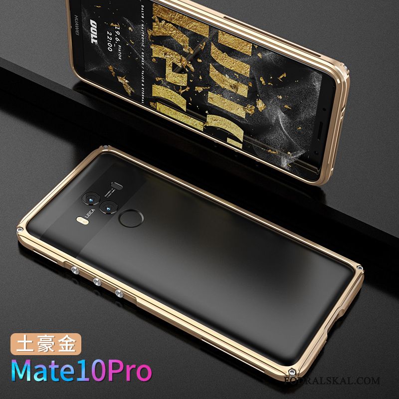 Skal Huawei Mate 10 Pro Skydd Ny Frame, Fodral Huawei Mate 10 Pro Kreativa Telefon Guld