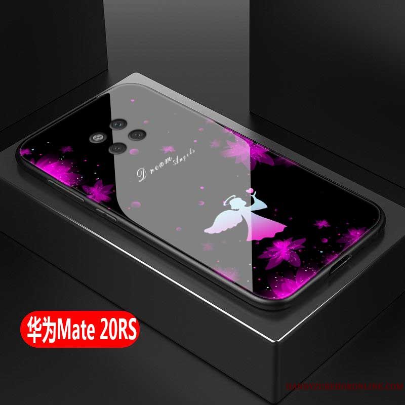 Skal Huawei Mate 20 Rs Mjuk Personlighettelefon, Fodral Huawei Mate 20 Rs Silikon Rosa Glas