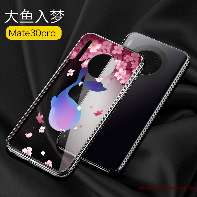 Skal Huawei Mate 30 Pro Skydd Fallskyddtelefon, Fodral Huawei Mate 30 Pro Silikon Slim Rosa