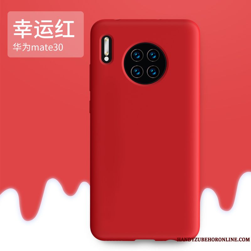 Skal Huawei Mate 30 Påsar Fallskyddtelefon, Fodral Huawei Mate 30 Skydd Slim Net Red