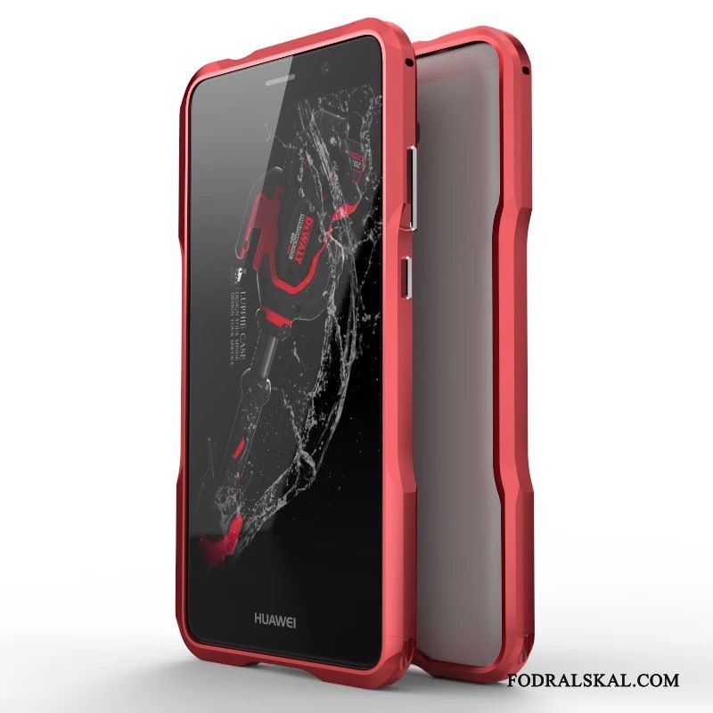 Skal Huawei Mate 9 Metall Röd Frame, Fodral Huawei Mate 9 Skydd Telefon
