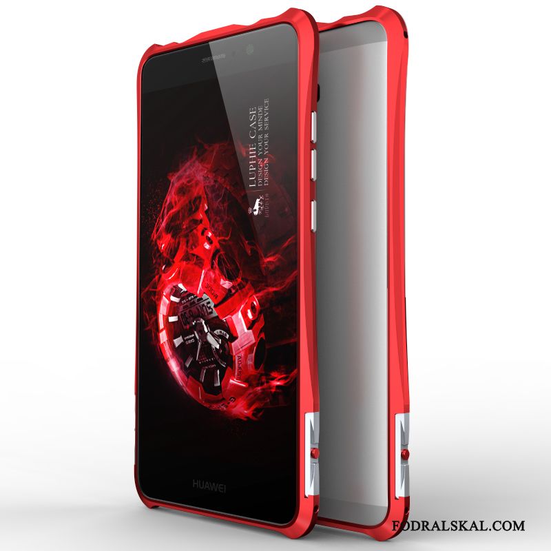 Skal Huawei Mate 9 Metall Telefon Frame, Fodral Huawei Mate 9 Skydd Röd