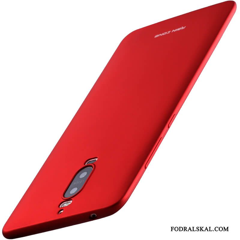 Skal Huawei Mate 9 Pro Påsar Nubucktelefon, Fodral Huawei Mate 9 Pro Mjuk Slim Röd