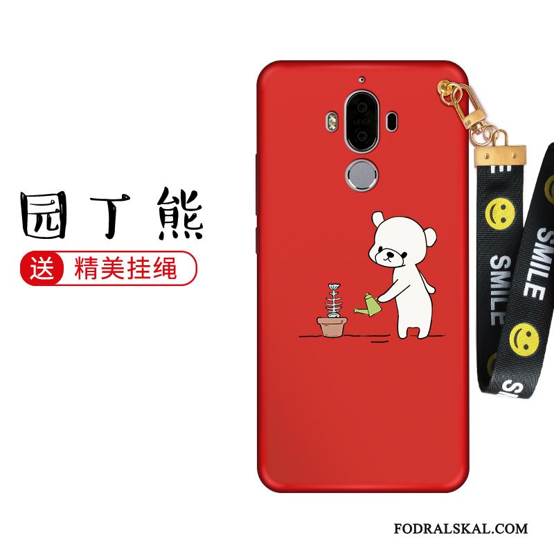 Skal Huawei Mate 9 Tecknat Telefon Röd, Fodral Huawei Mate 9 Kreativa Personlighet Hängsmycken