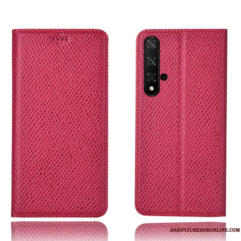 Skal Huawei Nova 5t Skydd Mesh Mönster, Fodral Huawei Nova 5t Påsar Telefon Röd
