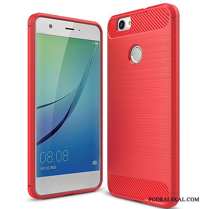 Skal Huawei Nova Mjuk Telefon Kostfiber, Fodral Huawei Nova Silikon Röd