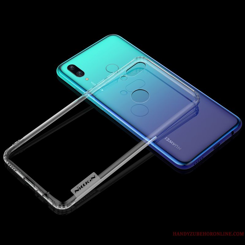 Skal Huawei P Smart 2019 Mjuk Glidskydds Transparent, Fodral Huawei P Smart 2019 Skydd Fallskyddtelefon