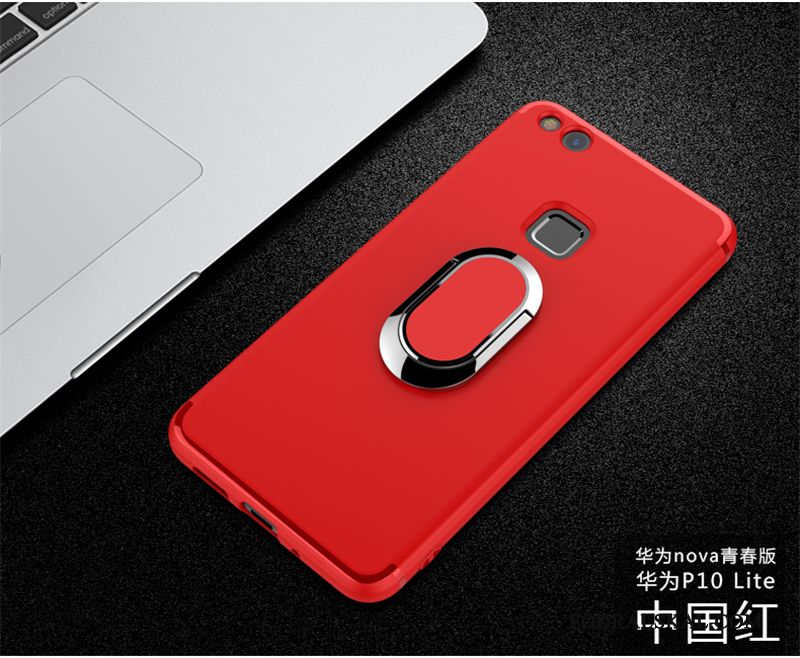 Skal Huawei P10 Lite Påsar Magnetic Röd, Fodral Huawei P10 Lite Skydd Ungdom Trend