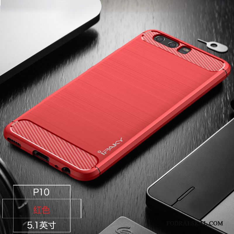 Skal Huawei P10 Plus Skydd Fallskydd Trend, Fodral Huawei P10 Plus Mjuk Röd Personlighet