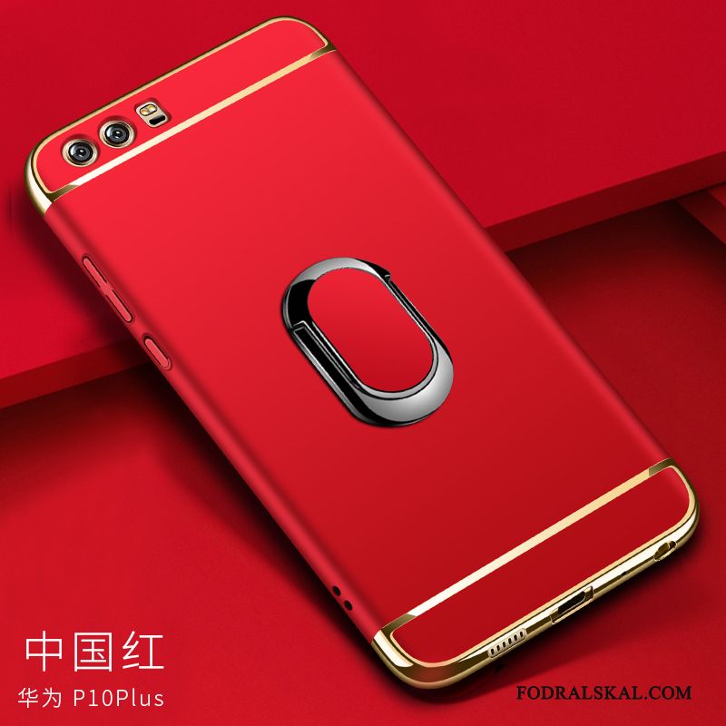 Skal Huawei P10 Plus Support Magnetictelefon, Fodral Huawei P10 Plus Skydd Röd Fallskydd