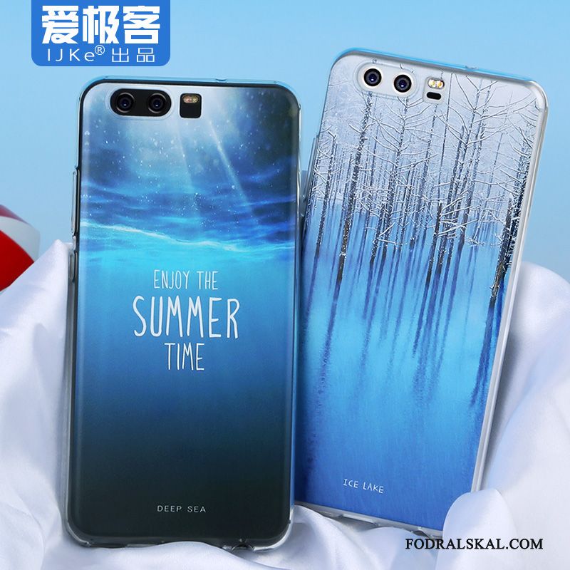 Skal Huawei P10 Silikon Fallskyddtelefon, Fodral Huawei P10 Mjuk Blå Transparent