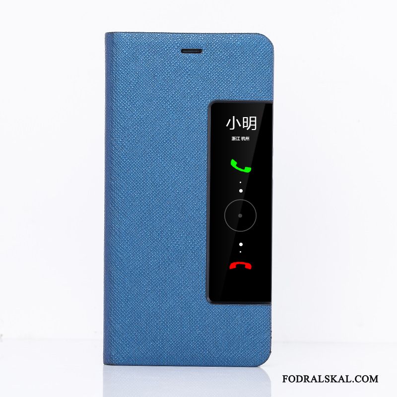 Skal Huawei P10 Täcka Slim Mörkblå, Fodral Huawei P10 Läderfodral Telefon Business