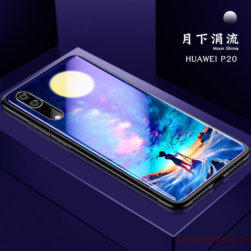 Skal Huawei P20 Silikon Net Redtelefon, Fodral Huawei P20 Skydd Par Vacker