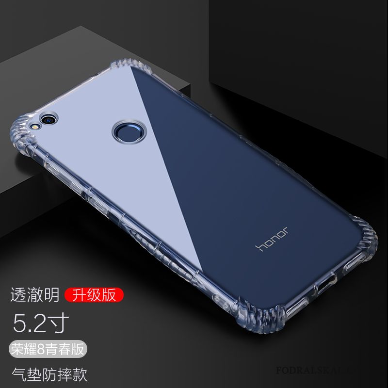 Skal Huawei P8 Lite 2017 Mjuk Fallskydd Mörkblå, Fodral Huawei P8 Lite 2017 Silikon Telefon Transparent