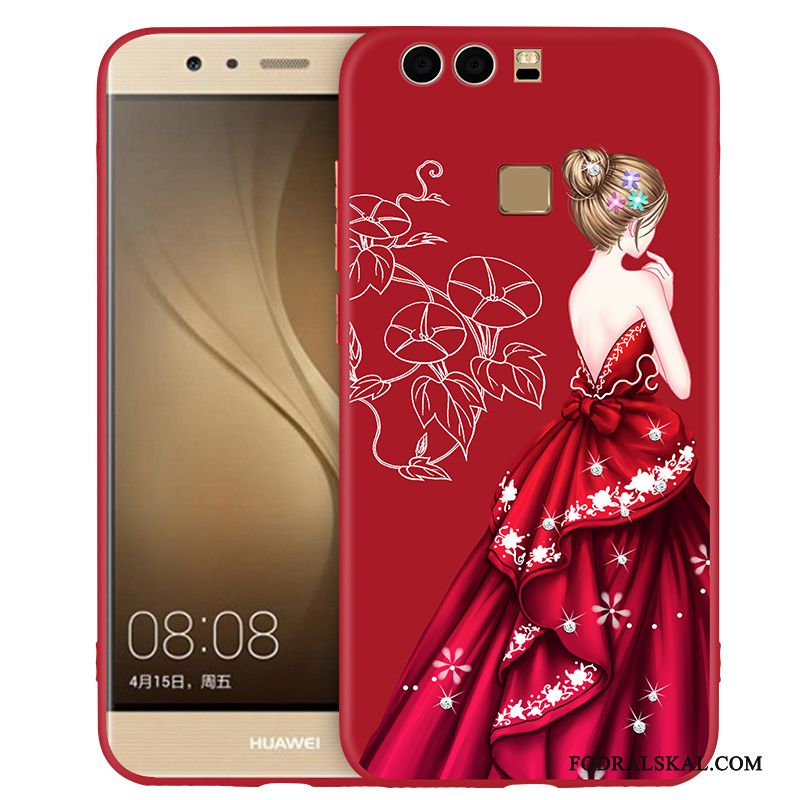Skal Huawei P9 Plus Silikon Telefon Trend, Fodral Huawei P9 Plus Kreativa Personlighet Röd