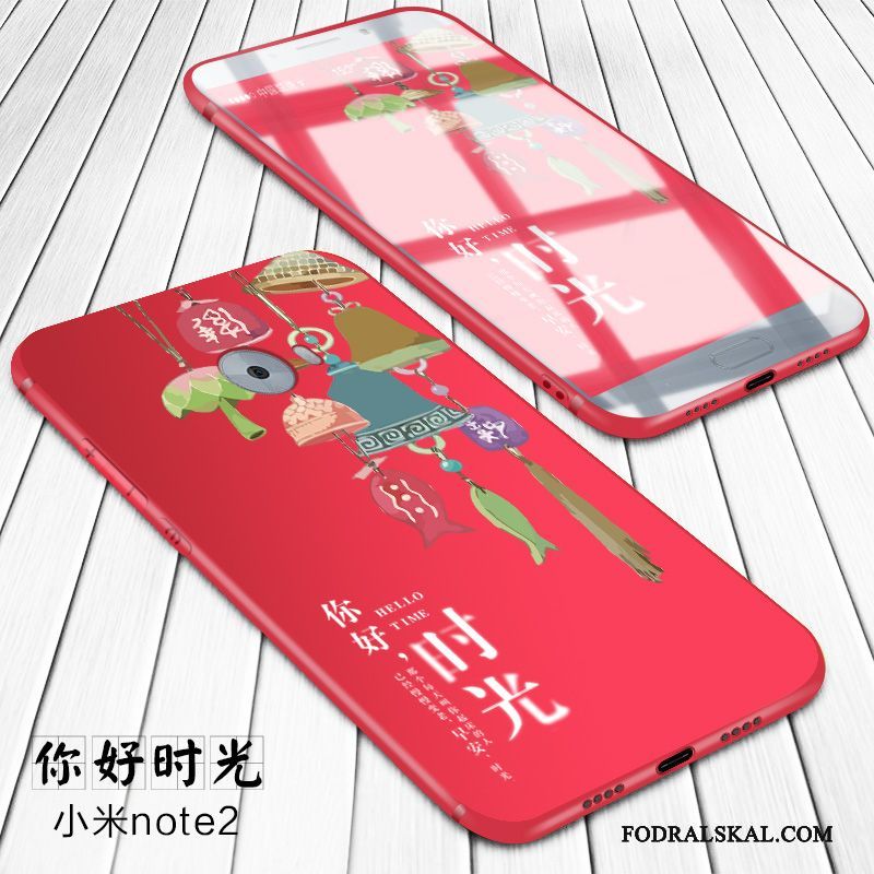 Skal Mi Note 2 Mjuk Fallskydd Röd, Fodral Mi Note 2 Kreativa Personlighettelefon
