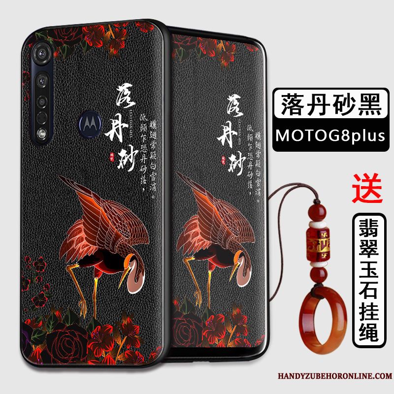 Skal Moto G8 Plus Skydd Fallskydd Svart, Fodral Moto G8 Plus Mjuk Kinesisk Stiltelefon