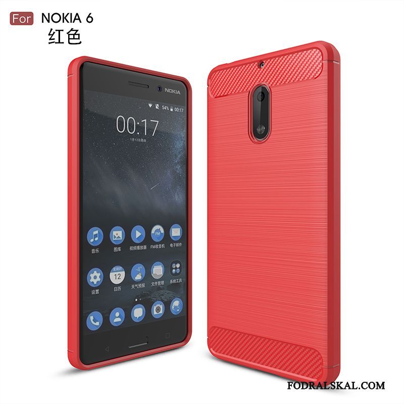 Skal Nokia 6 Påsar Telefon Röd, Fodral Nokia 6 Skydd Fallskydd