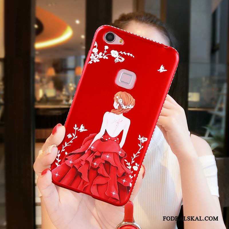 Skal Redmi Note 5a Mjuk Hängsmyckentelefon, Fodral Redmi Note 5a Silikon Röd Hög