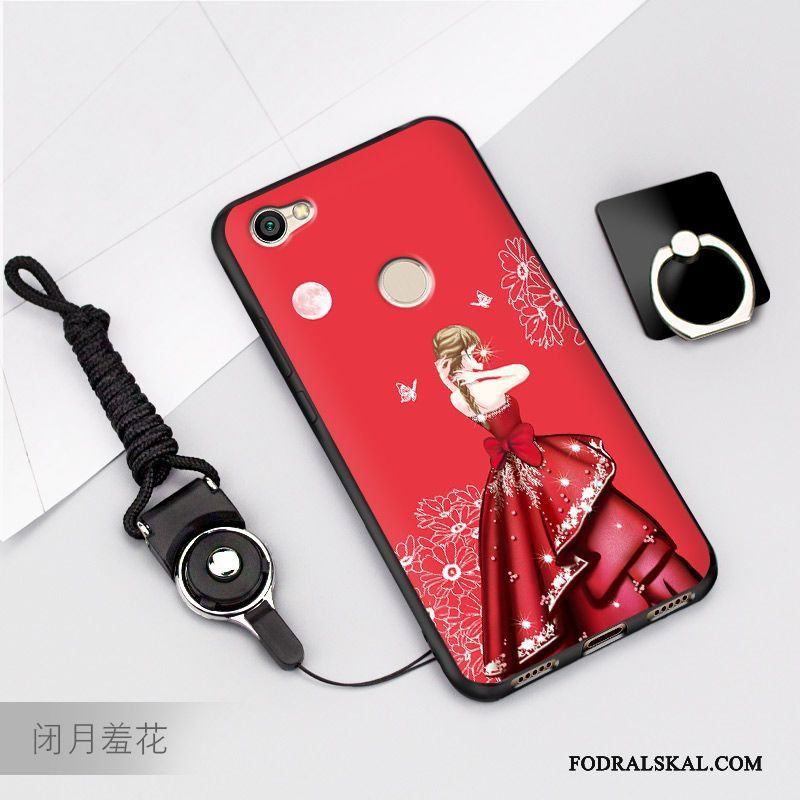 Skal Redmi Note 5a Skydd Högtelefon, Fodral Redmi Note 5a Påsar Röd Fallskydd