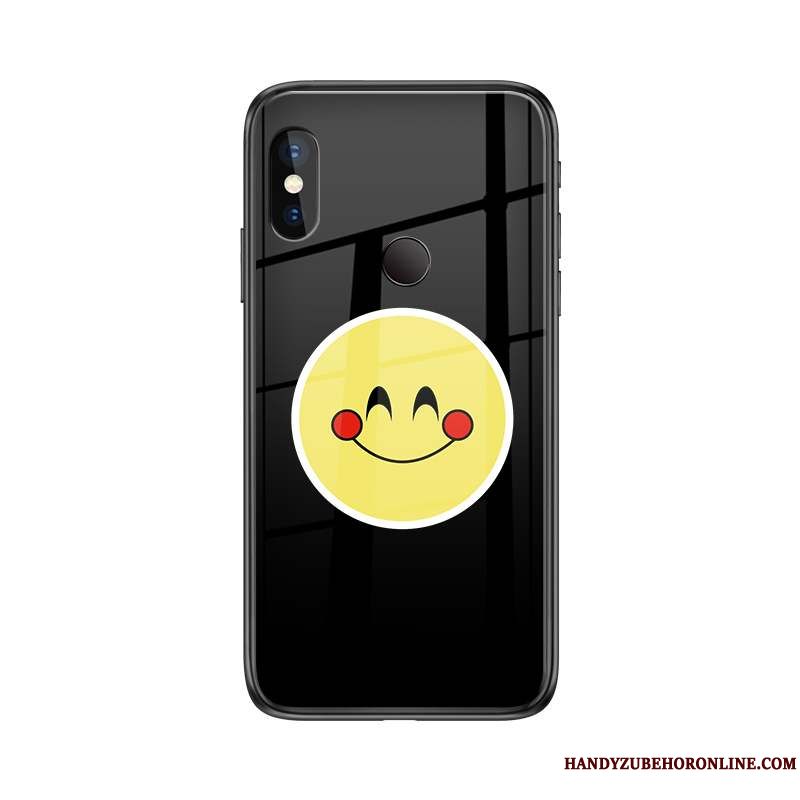 Skal Redmi Note 6 Pro Härdat Glas Smiley, Fodral Redmi Note 6 Pro Telefon Liten