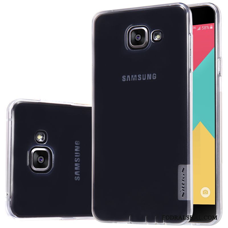 Skal Samsung Galaxy A5 2016 Mjuk Vit Tunn, Fodral Samsung Galaxy A5 2016 Silikon Guld Transparent