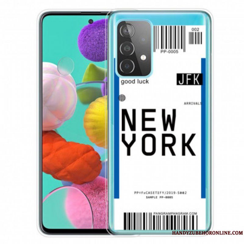 Skal Samsung Galaxy A52 4G / A52 5G / A52s 5G Boardingkort Till New York