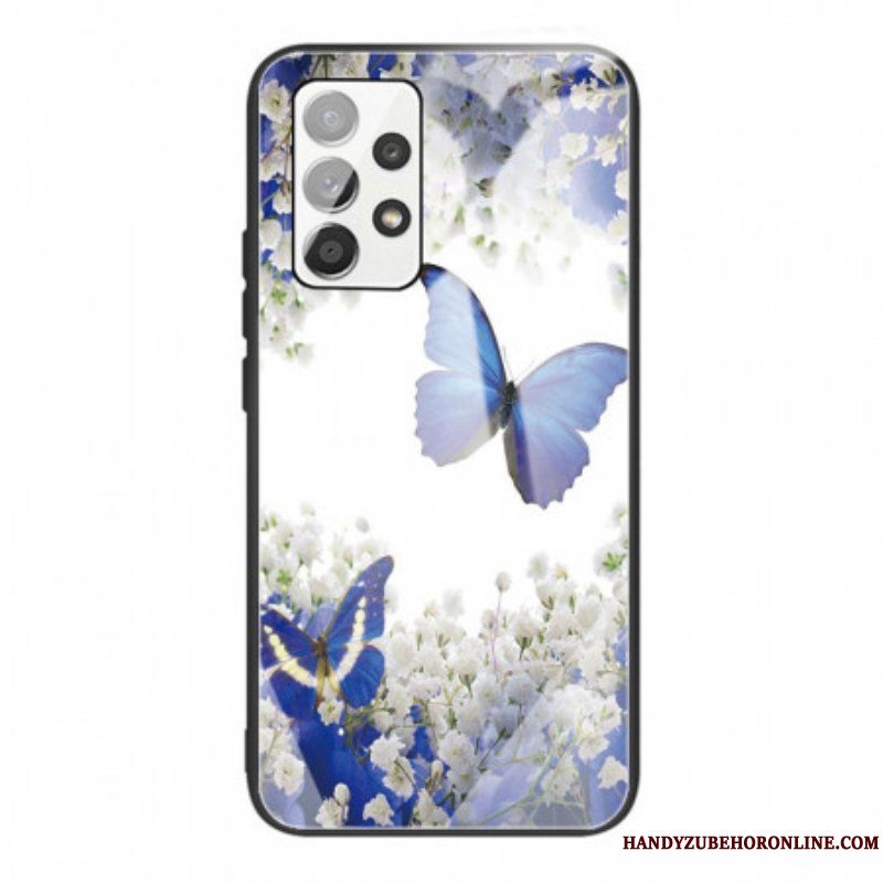 Skal Samsung Galaxy A53 5G Fjärilar Design Härdat Glas