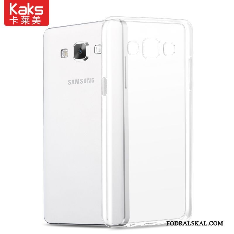 Skal Samsung Galaxy A7 2015 Mjuk Lätt Och Tunt Transparent, Fodral Samsung Galaxy A7 2015 Silikon Telefon Vit