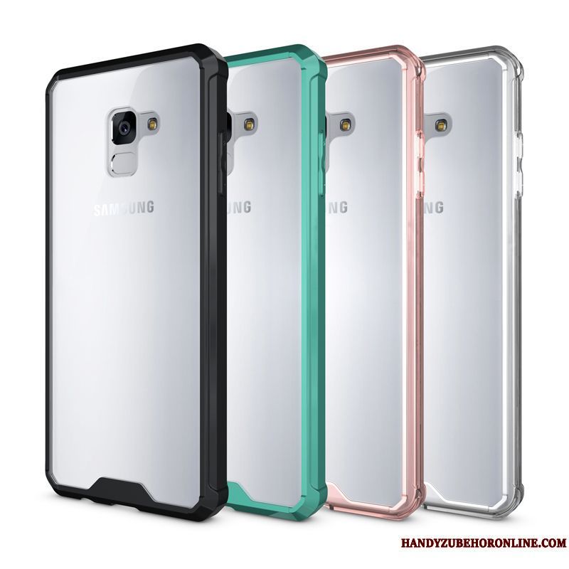 Skal Samsung Galaxy A8 2018 Påsar Pratkvarn Fallskydd, Fodral Samsung Galaxy A8 2018 Skydd Transparenttelefon