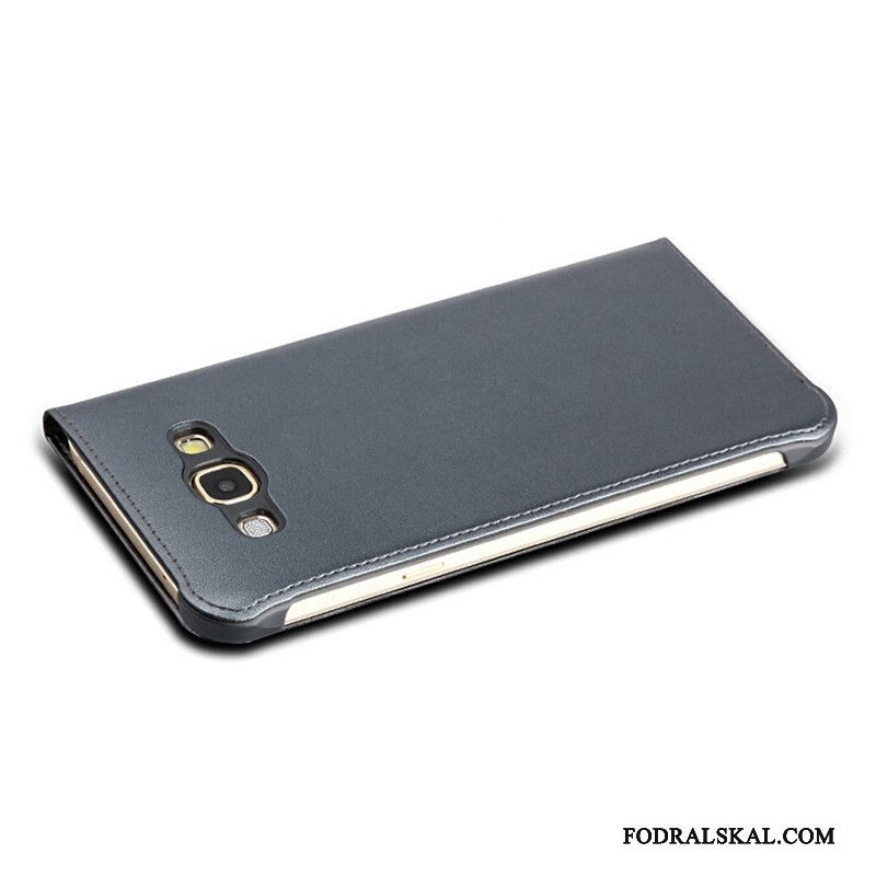 Skal Samsung Galaxy A8 Skydd Silvertelefon, Fodral Samsung Galaxy A8 Läderfodral Grå