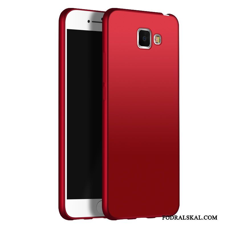 Skal Samsung Galaxy A9 Skydd Nubuck Hög, Fodral Samsung Galaxy A9 Mjuk Telefon Röd