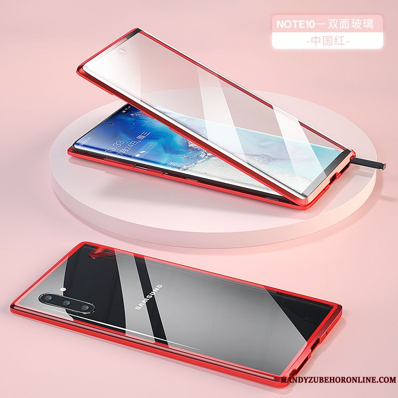 Skal Samsung Galaxy Note 10 Påsar Slim Glas, Fodral Samsung Galaxy Note 10 Skydd Trend Varumärke Reversibel