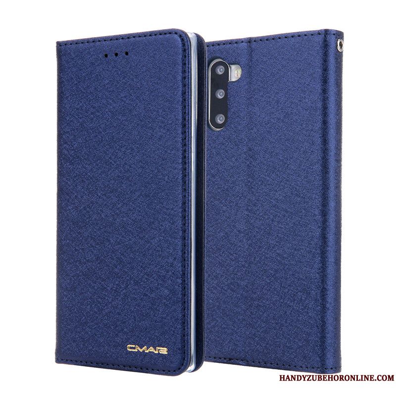 Skal Samsung Galaxy Note 10 Skydd Fallskyddtelefon, Fodral Samsung Galaxy Note 10 Påsar Slim Blå