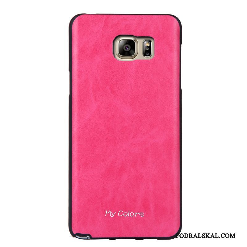 Skal Samsung Galaxy Note 5 Läderfodral Rödtelefon, Fodral Samsung Galaxy Note 5 Mjuk Business