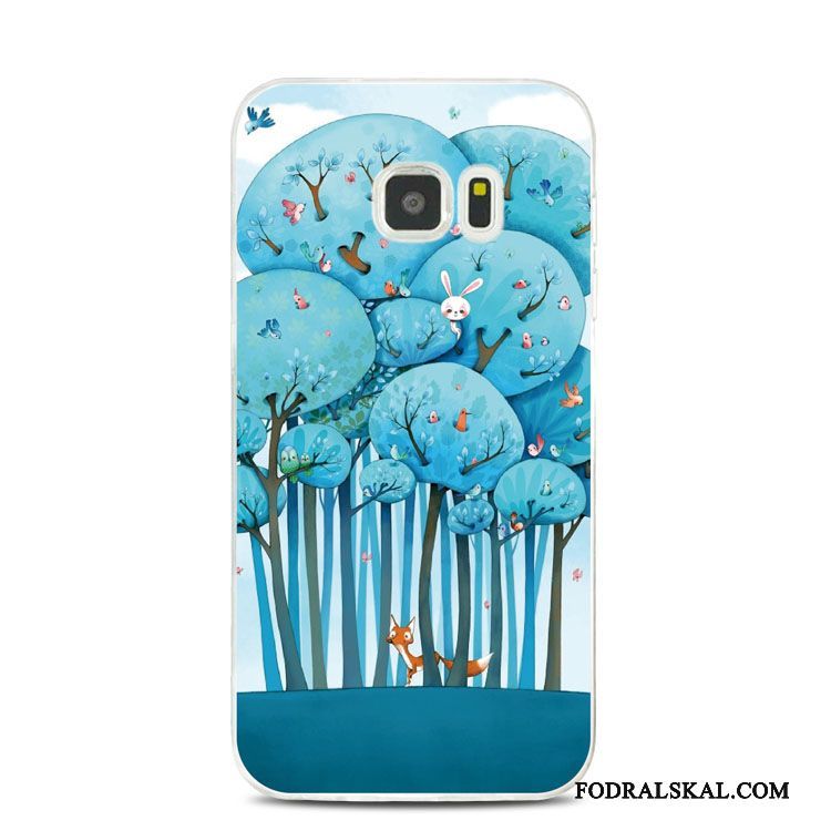 Skal Samsung Galaxy Note 5 Lättnad Blå Katt, Fodral Samsung Galaxy Note 5 Support Telefon