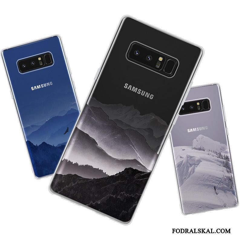 Skal Samsung Galaxy Note 8 Mjuk Landskap Transparent, Fodral Samsung Galaxy Note 8 Skydd Telefon Trend