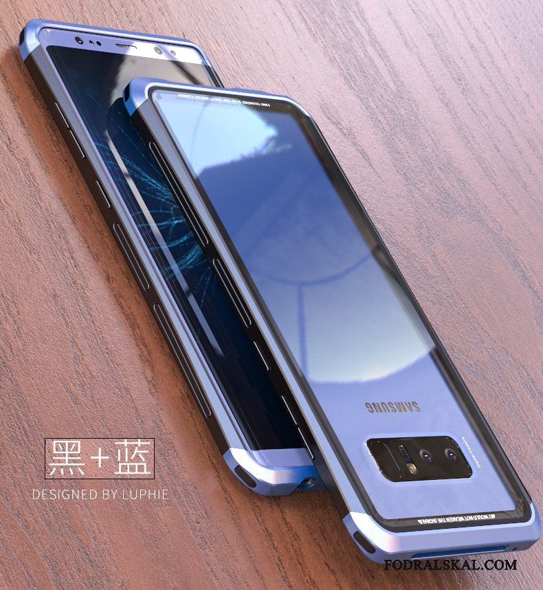 Skal Samsung Galaxy Note 8 Påsar Blå Fallskydd, Fodral Samsung Galaxy Note 8 Kreativa Personlighet Legering