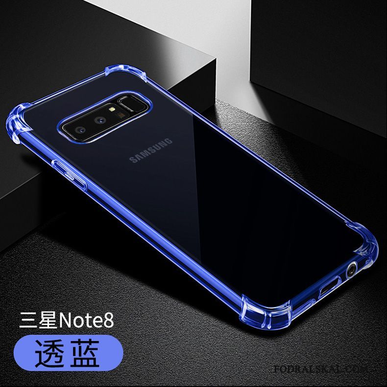 Skal Samsung Galaxy Note 8 Skydd Slim Ny, Fodral Samsung Galaxy Note 8 Mjuk Transparent Blå